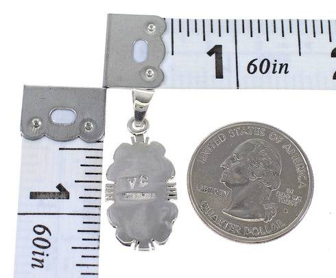Authentic Sterling Silver Southwest Multicolor Inlay Pendant MX64898